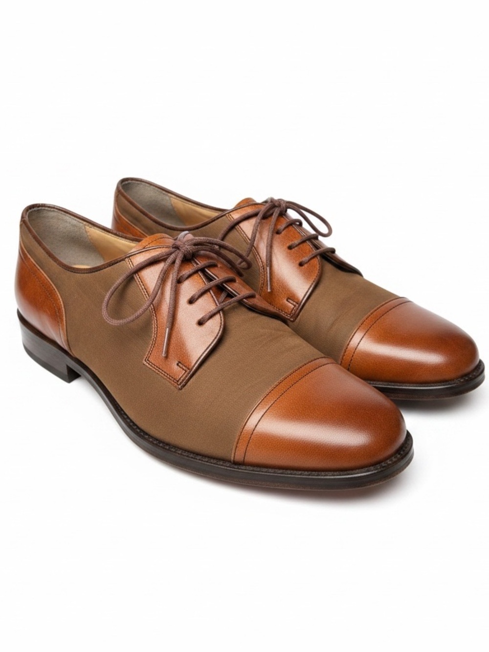 Gallus Fashion Brown Leather Cap Toe Oxford Dress Shoes Men’s US 8 Made Germany
